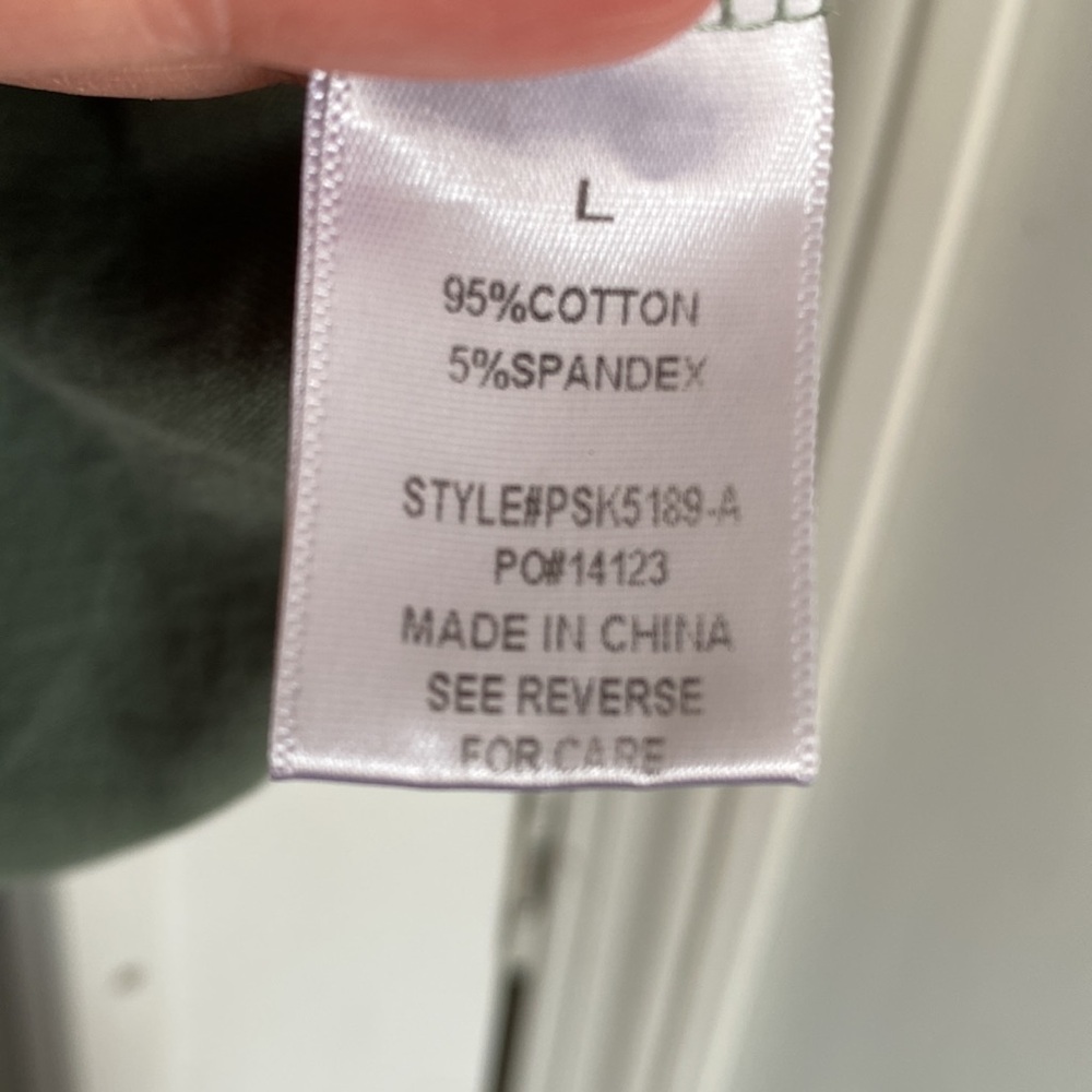 Large Polagram Drawstring sage comfy Skirt - Picture 7 of 7